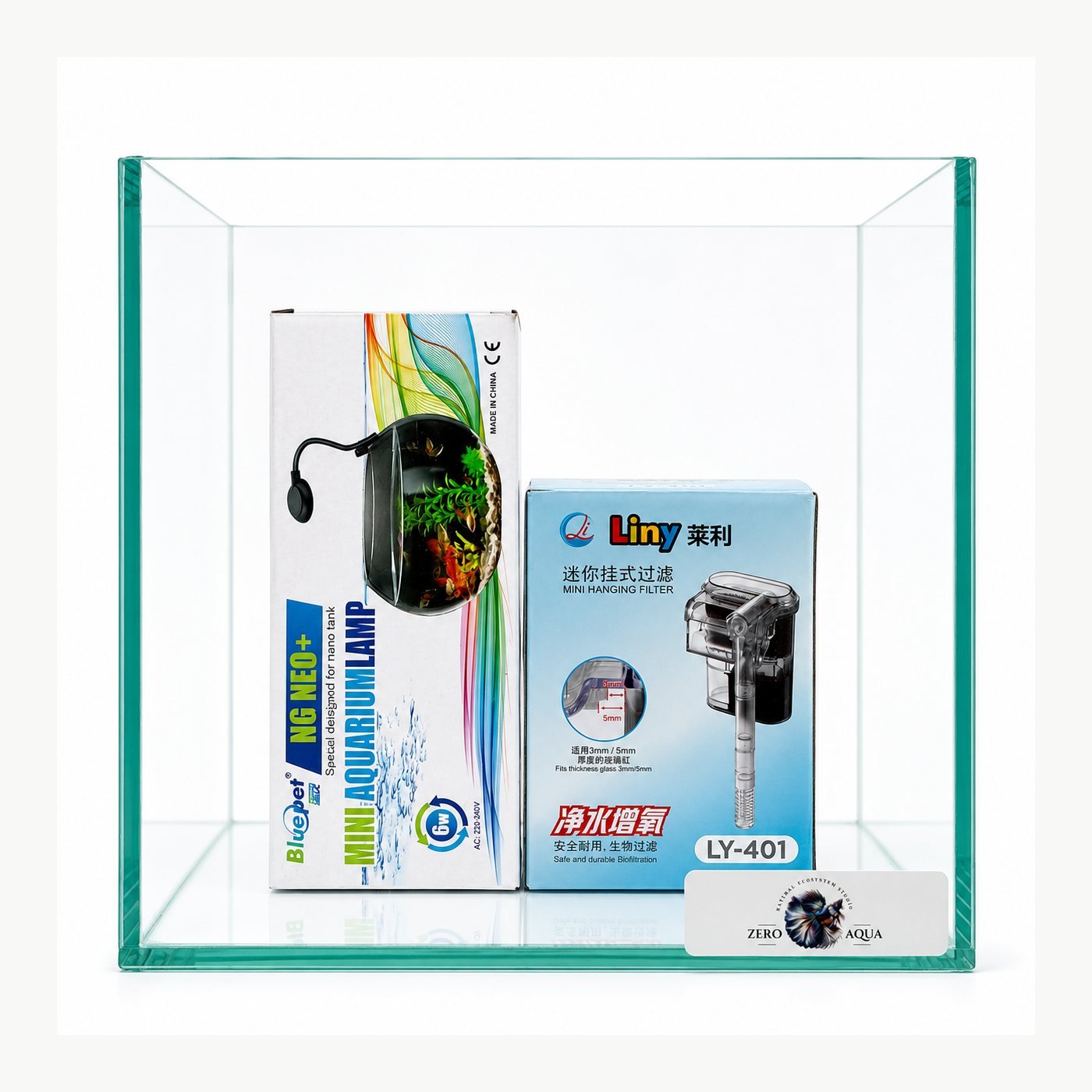 Zero Aqua 8 Inch Beginner Aquarium Combo Kit