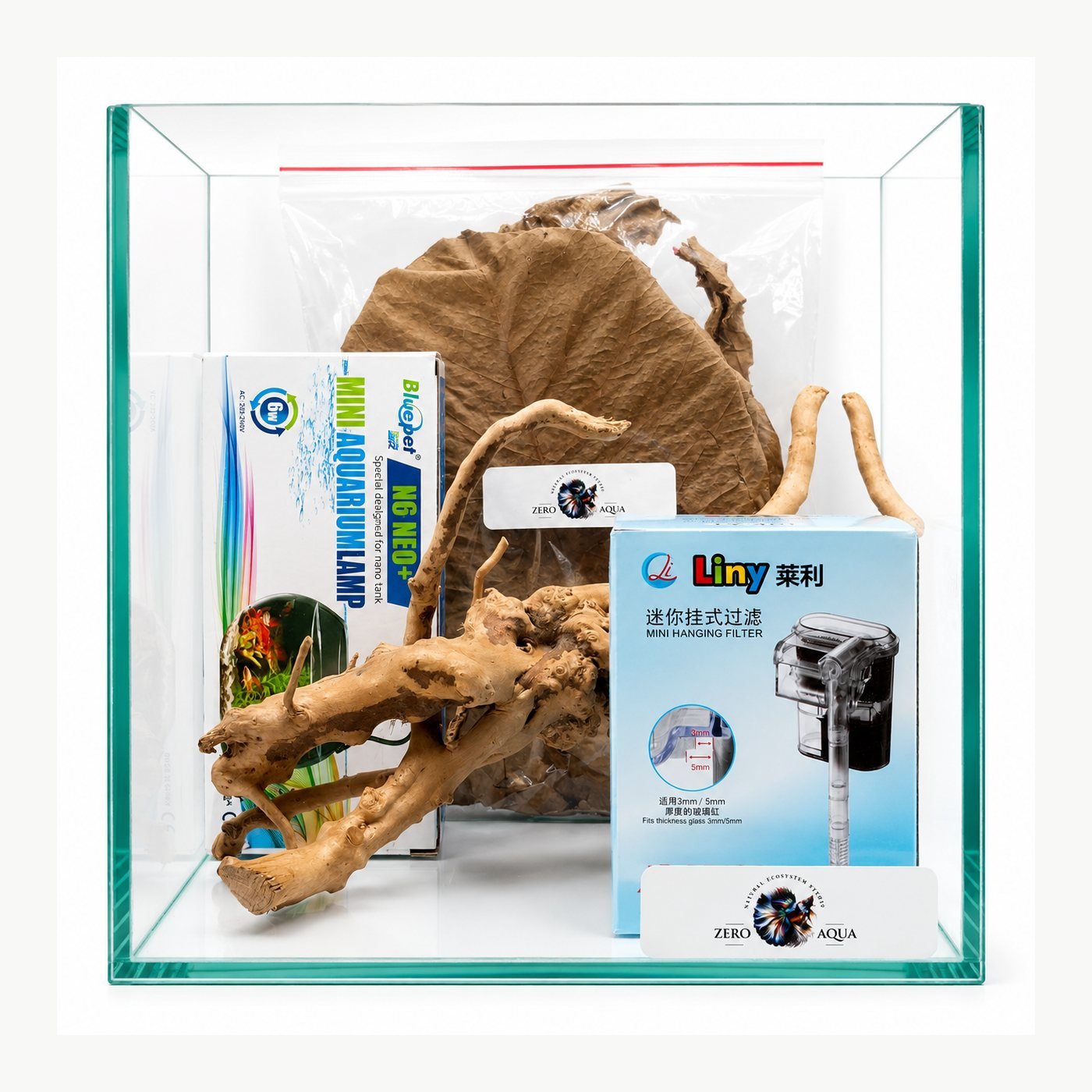Zero Aqua 8 Inch Hobbyist Aquarium Combo Kit
